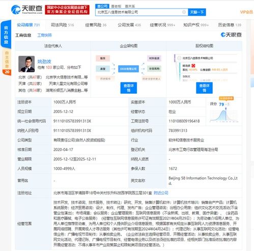 58同城拓寬業務版圖 新增企業管理服務與計算機軟件技術服務，持續探索拍賣業務